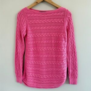 Lauren Ralph Lauren Womens Small Classic Cable Preppy Spring Cottagecore Sweater